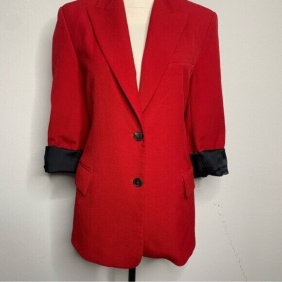 Zara Dark Red Single Breasted Blazer - Picture 8 of 17